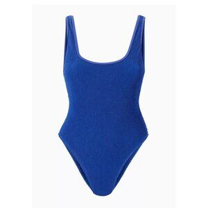 New! Good American Blue Always Fits High-Leg One-piece Swimsuit 25056